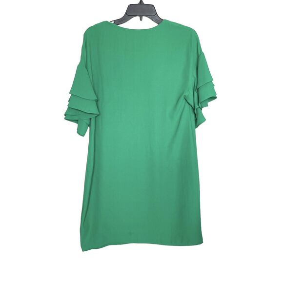 A.B.S. Collection Womens Dress Green Size Small Short Tiered Sleeve Shift Mini - Picture 7 of 14
